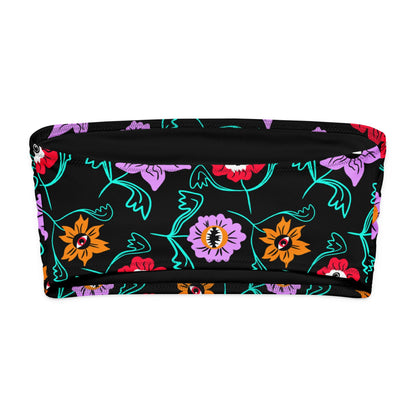 Gothic Floral Bandeau Bikini Top - Starry Skies Austin