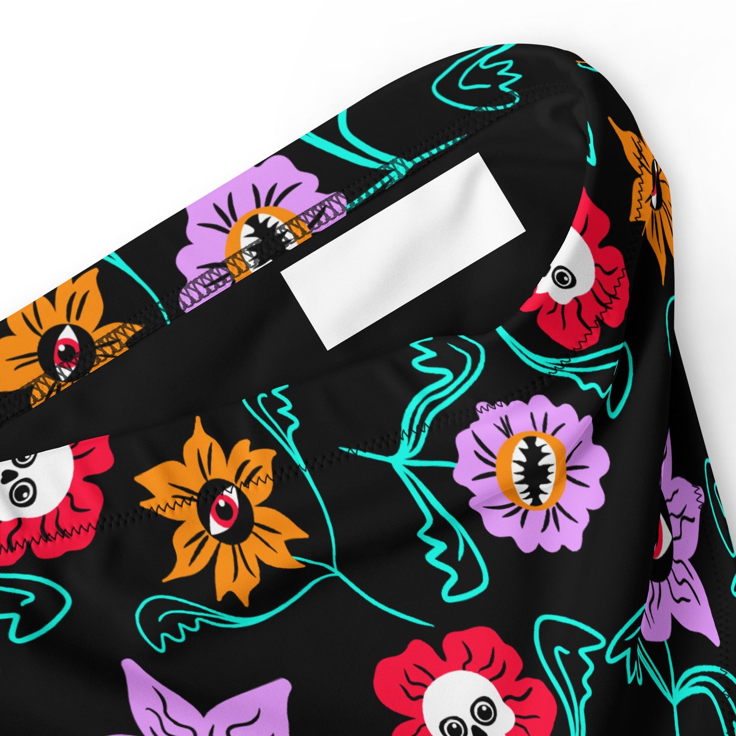 Gothic Floral High - Waisted Bikini Bottom - Starry Skies Austin