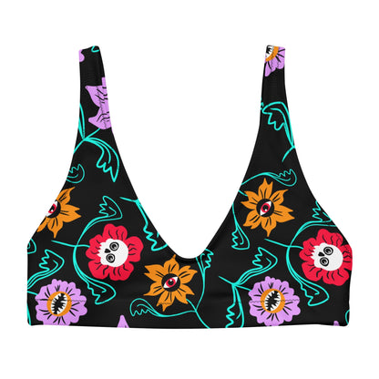 Gothic Floral Padded Bikini Top - Starry Skies Austin