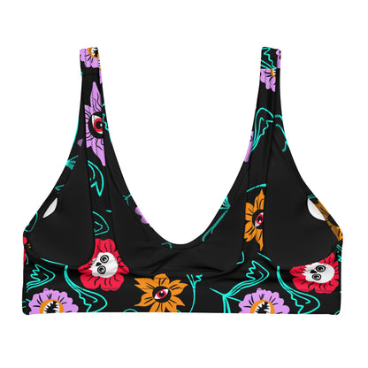 Gothic Floral Padded Bikini Top - Starry Skies Austin