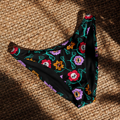 Gothic Floral V - cut Bikini Bottom - Starry Skies Austin