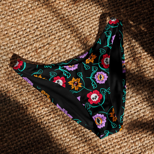 Gothic Floral V - cut Bikini Bottom - Starry Skies Austin