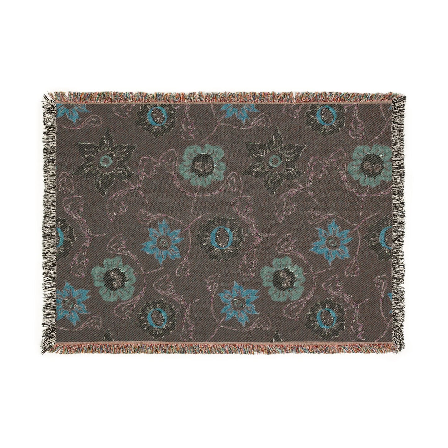 Gothic Floral Woven Blanket - Starry Skies Austin