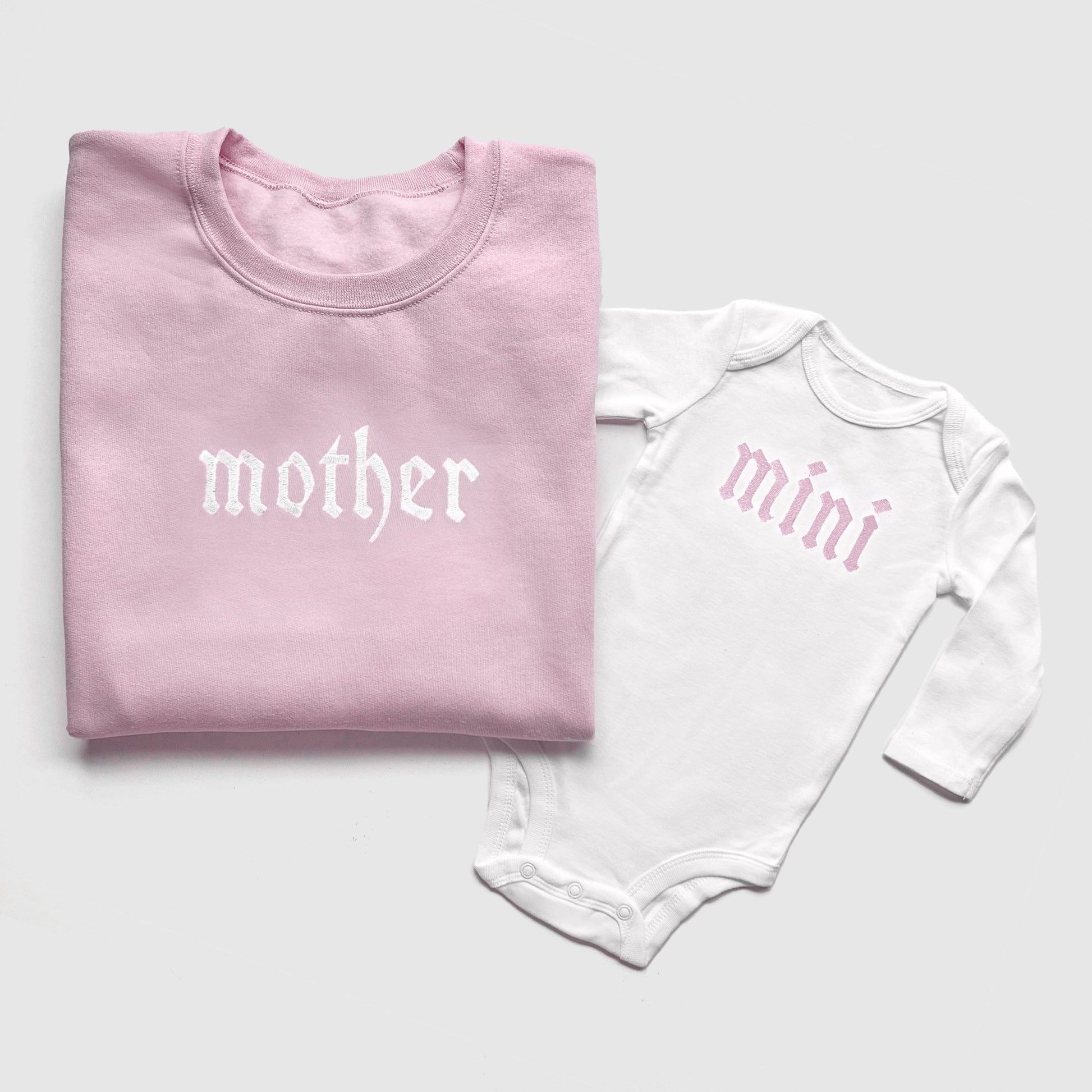Gothic Mother & Mini Embroidered Matching Sweatshirts - Starry Skies Austin