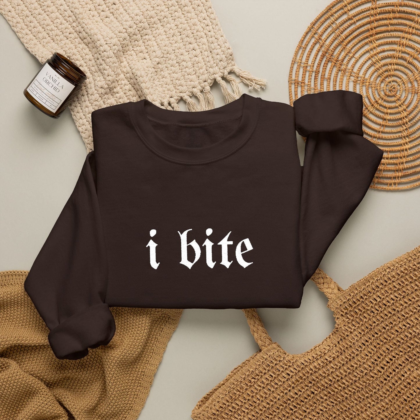 Gothic Sarcastic I Bite Sweatshirt - Starry Skies Austin