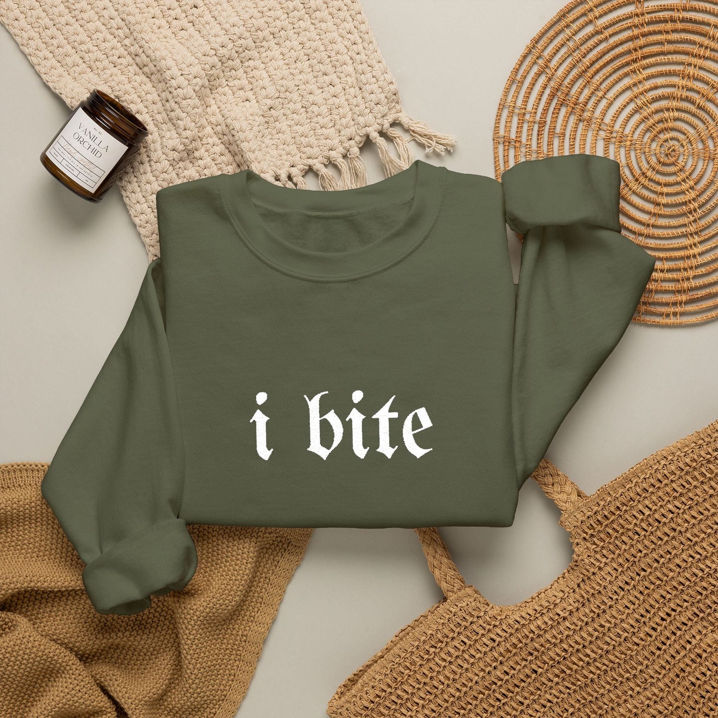 Gothic Sarcastic I Bite Sweatshirt - Starry Skies Austin