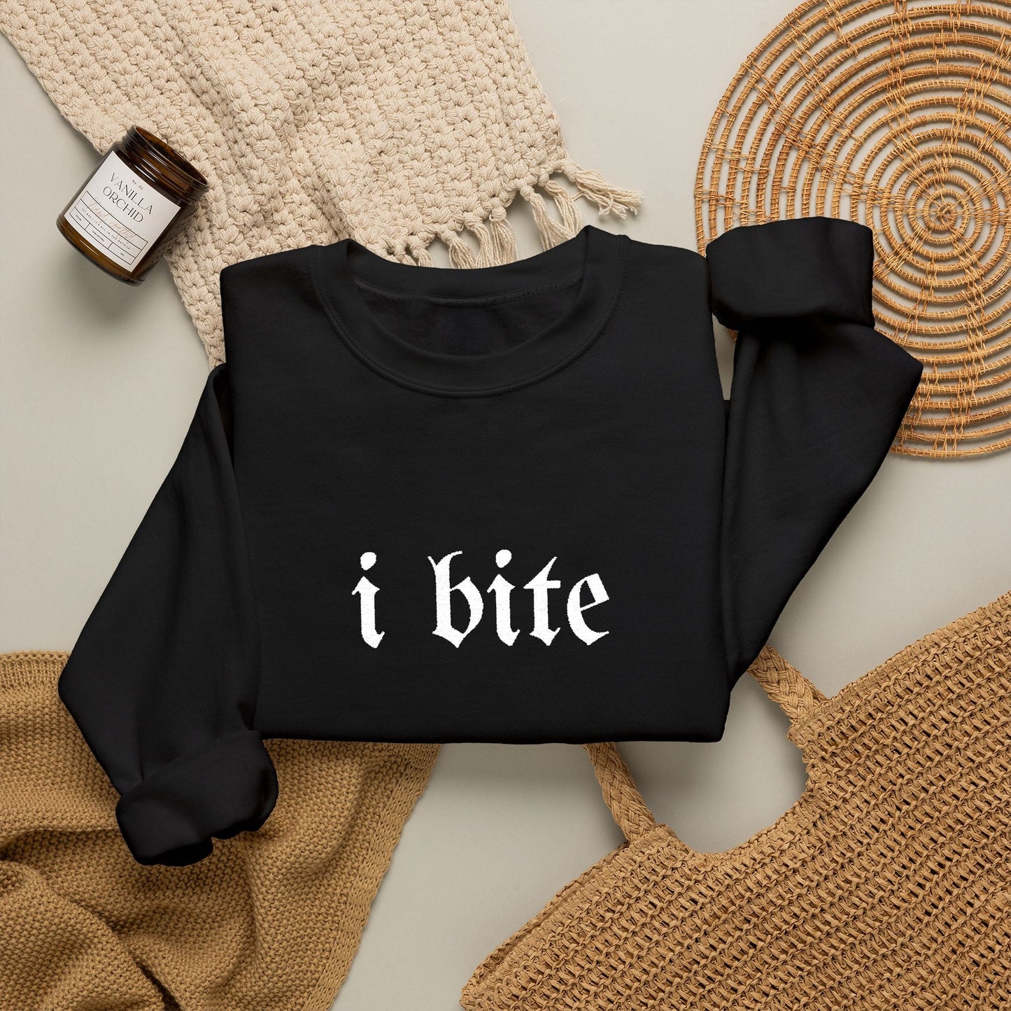Gothic Sarcastic I Bite Sweatshirt - Starry Skies Austin