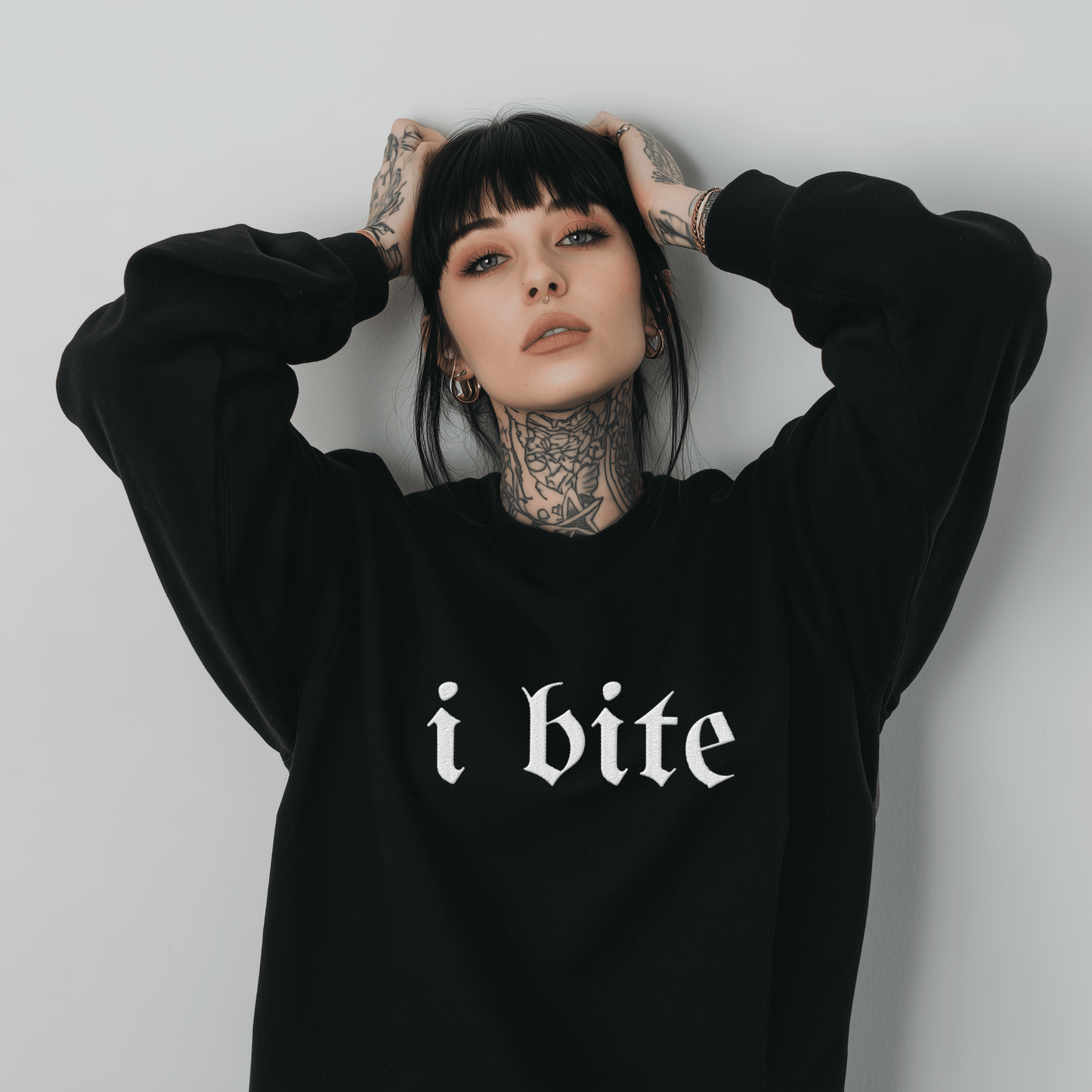 Gothic Sarcastic I Bite Sweatshirt - Starry Skies Austin