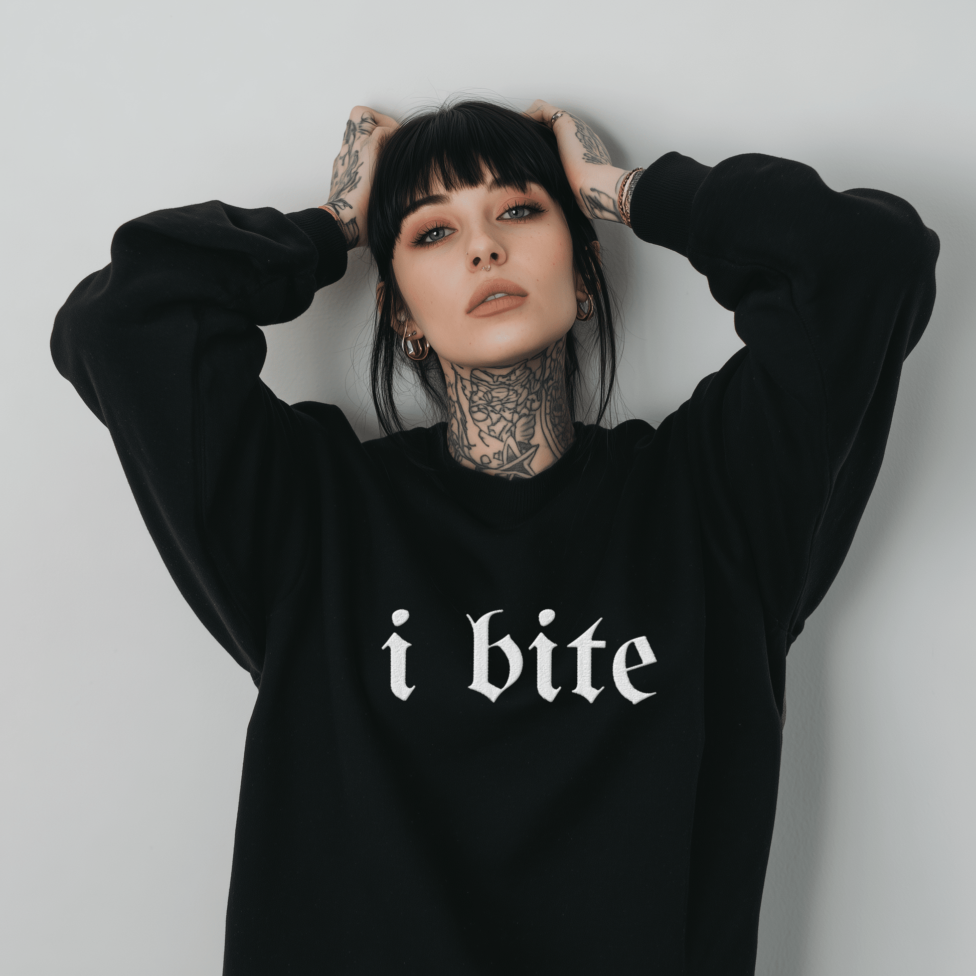 Gothic Sarcastic I Bite Sweatshirt - Starry Skies Austin