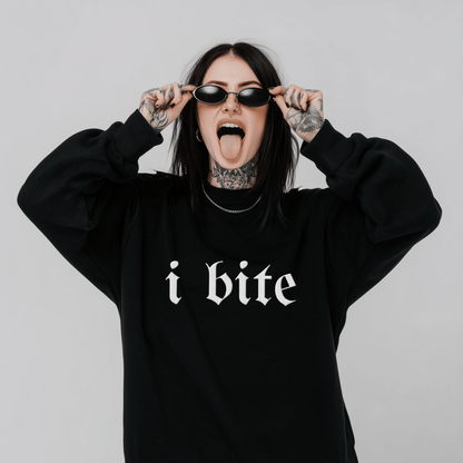 Gothic Sarcastic I Bite Sweatshirt - Starry Skies Austin