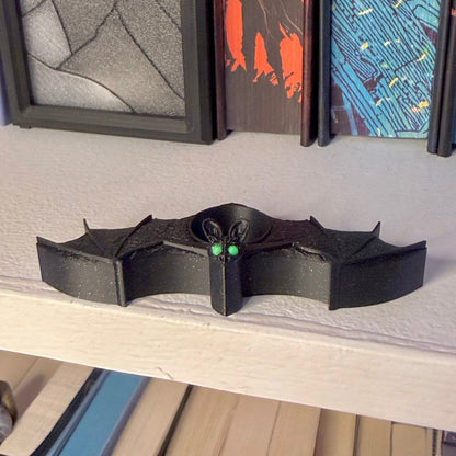 Green Eyed Bat 3d Printed Thumb Book Holder - Starry Skies Austin