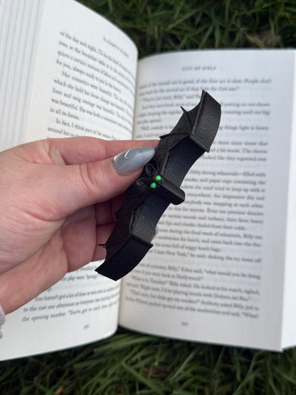 Green Eyed Bat 3d Printed Thumb Book Holder - Starry Skies Austin