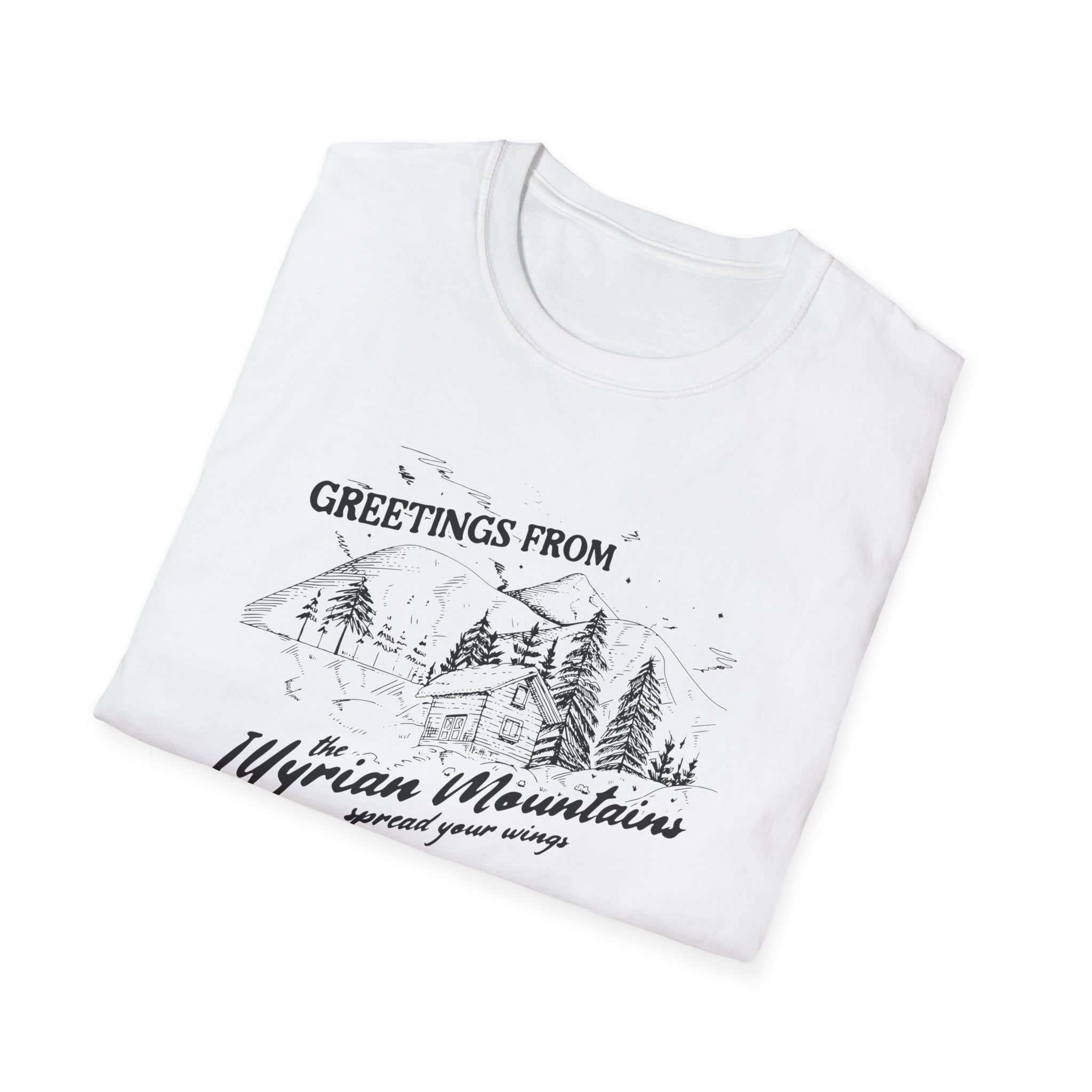 Greetings From the Illyrian Mountains Softstyle Tee - Starry Skies Austin