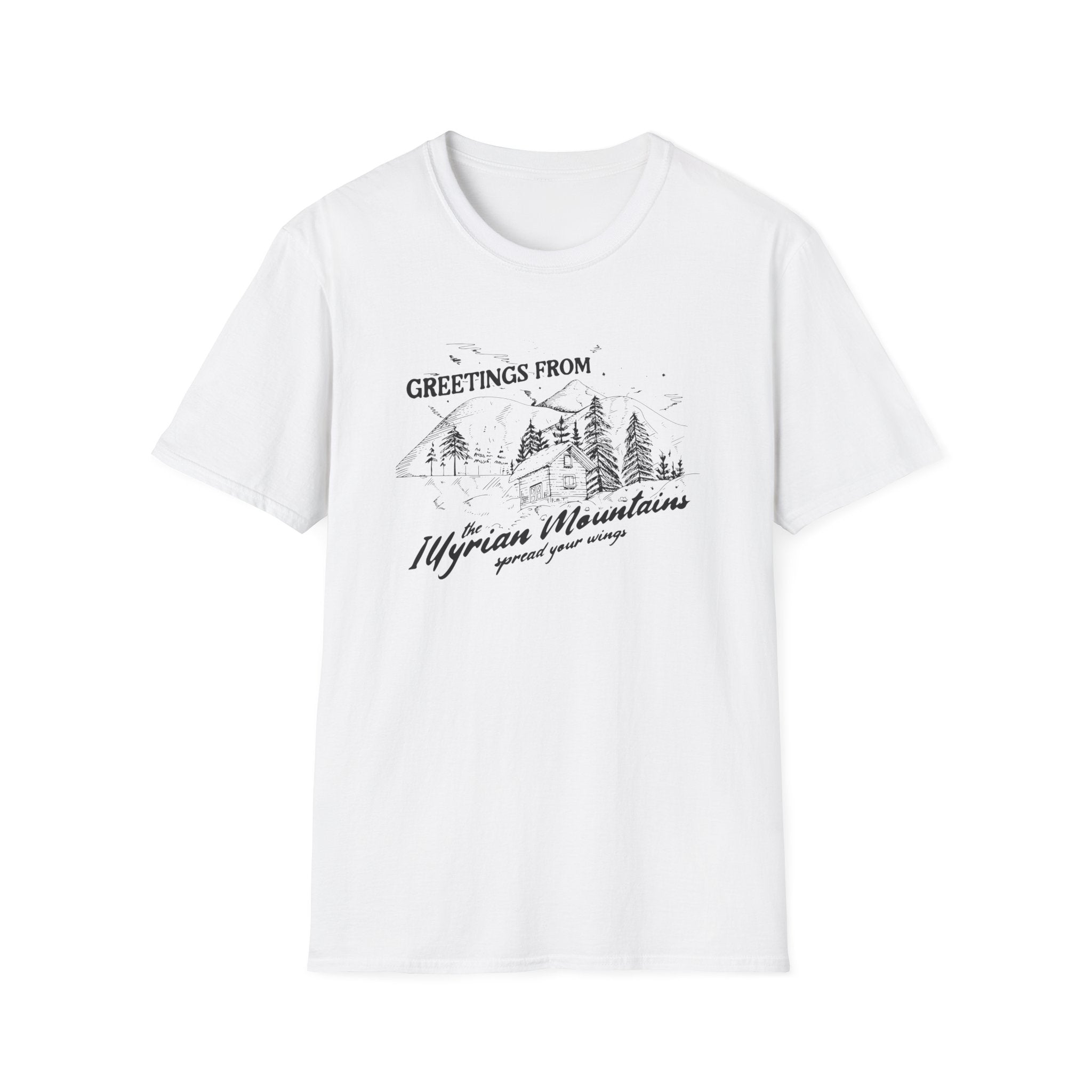 Greetings From the Illyrian Mountains Softstyle Tee - Starry Skies Austin