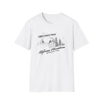 Greetings From the Illyrian Mountains Softstyle Tee - Starry Skies Austin