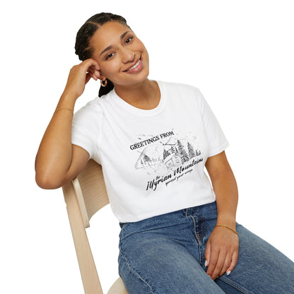 Greetings From the Illyrian Mountains Softstyle Tee - Starry Skies Austin