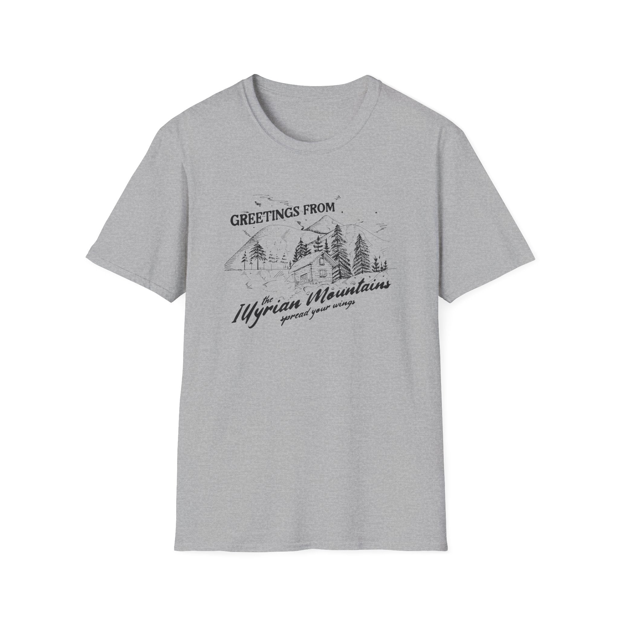 Greetings From the Illyrian Mountains Softstyle Tee - Starry Skies Austin
