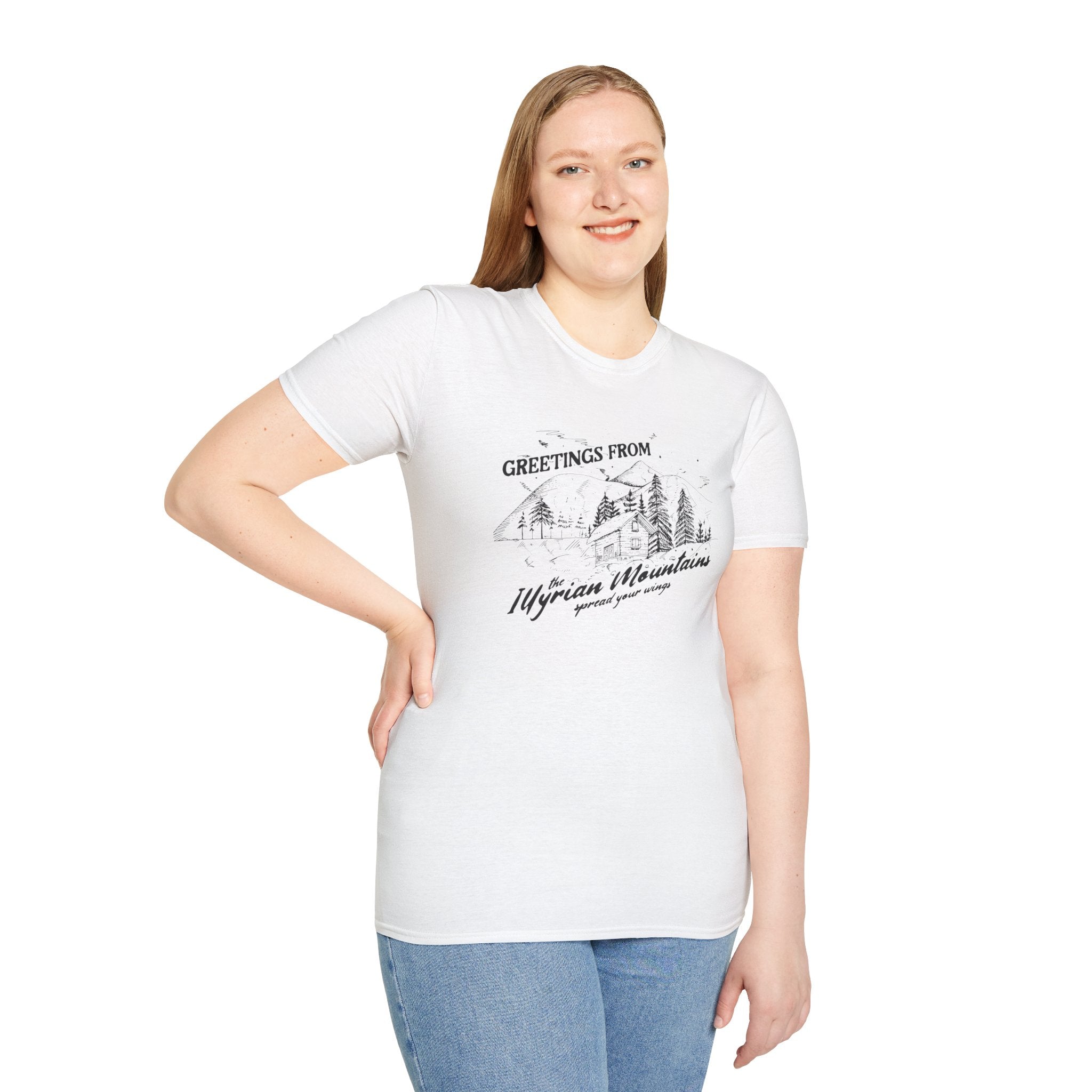 Greetings From the Illyrian Mountains Softstyle Tee - Starry Skies Austin
