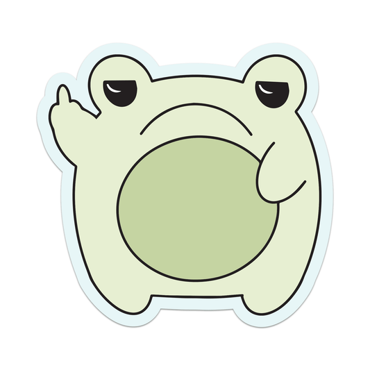 Grumpy Frog Vinyl Sticker - Starry Skies Austin