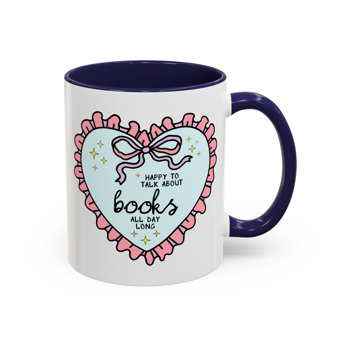 Happy to Talk About Books All Day Long Coffee Mug - Starry Skies Austin