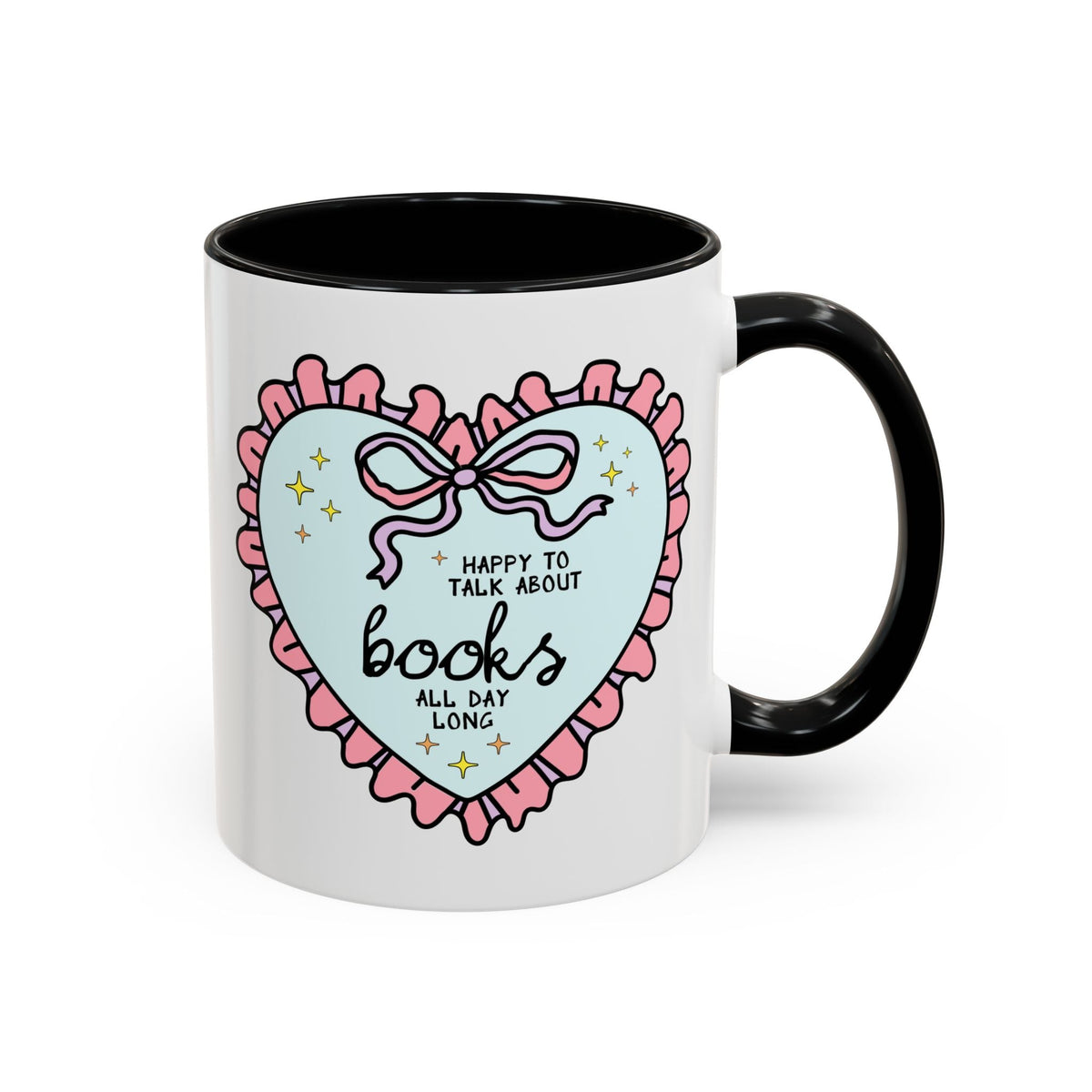 Happy to Talk About Books All Day Long Coffee Mug - Starry Skies Austin