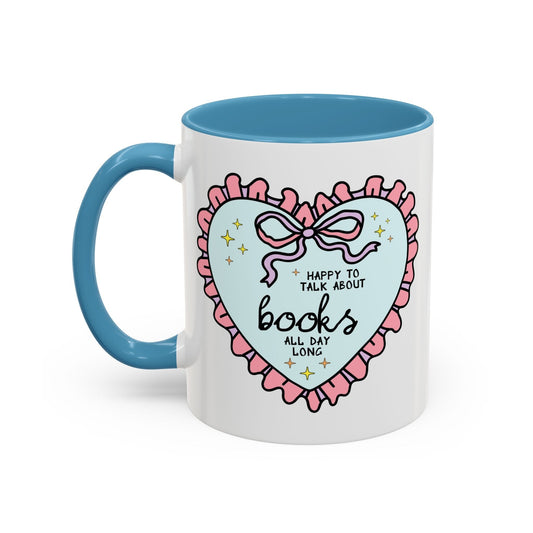 Happy to Talk About Books All Day Long Coffee Mug - Starry Skies Austin
