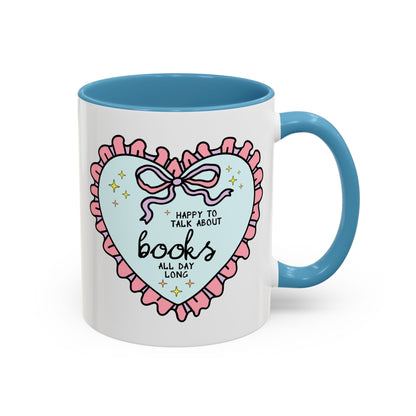 Happy to Talk About Books All Day Long Coffee Mug - Starry Skies Austin