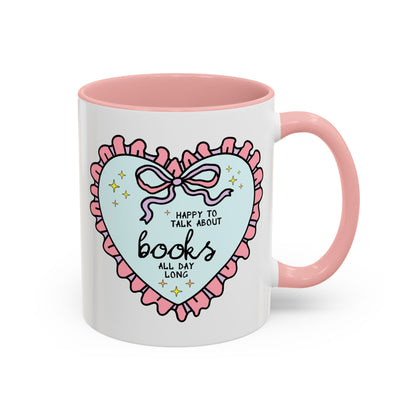 Happy to Talk About Books All Day Long Coffee Mug - Starry Skies Austin