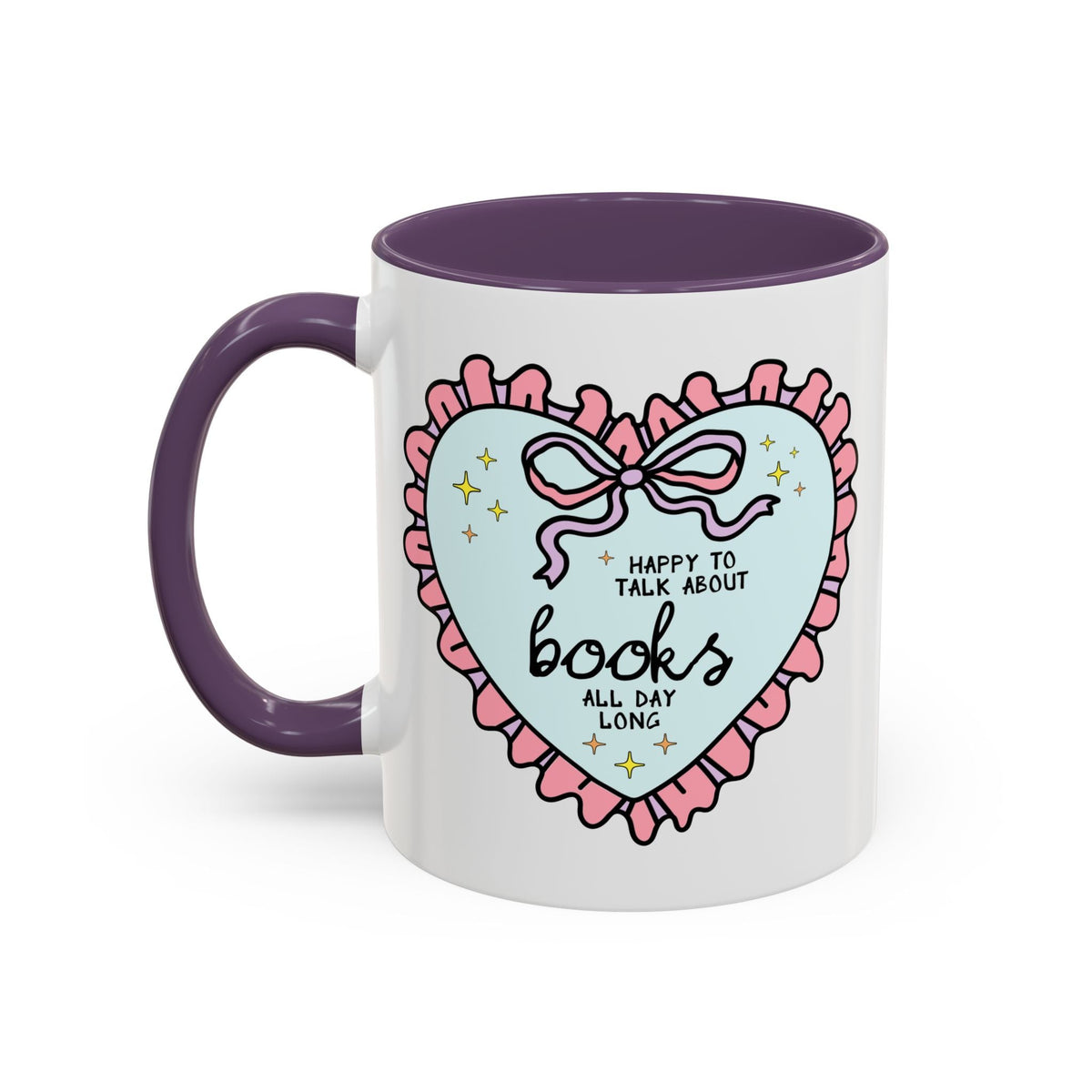 Happy to Talk About Books All Day Long Coffee Mug - Starry Skies Austin
