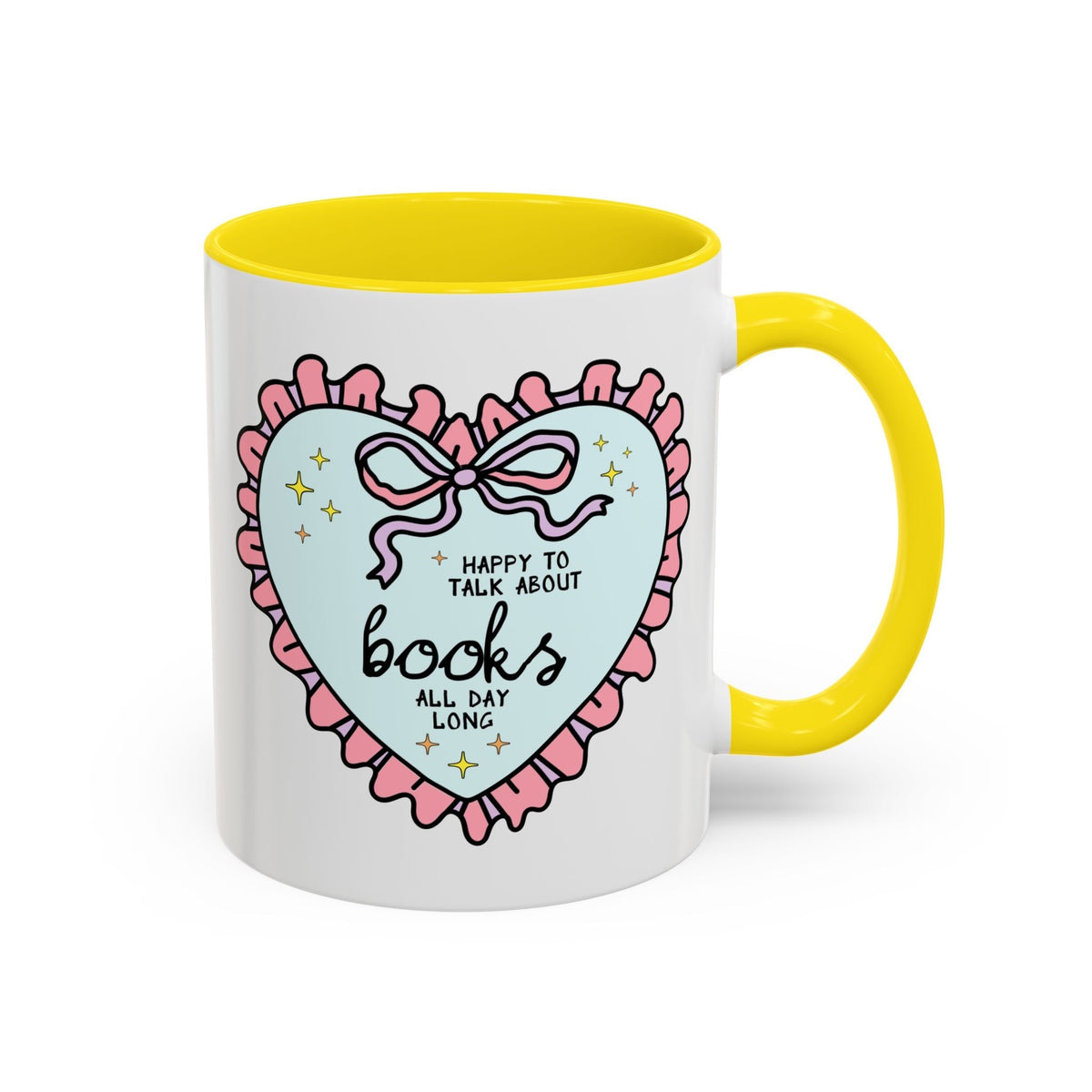 Happy to Talk About Books All Day Long Coffee Mug - Starry Skies Austin