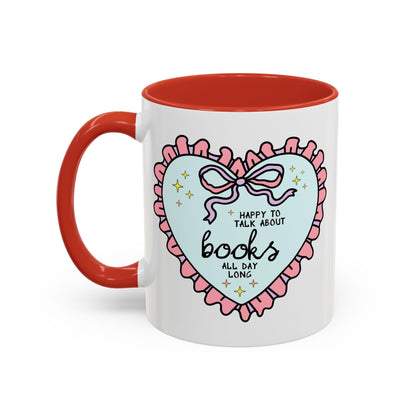 Happy to Talk About Books All Day Long Coffee Mug - Starry Skies Austin
