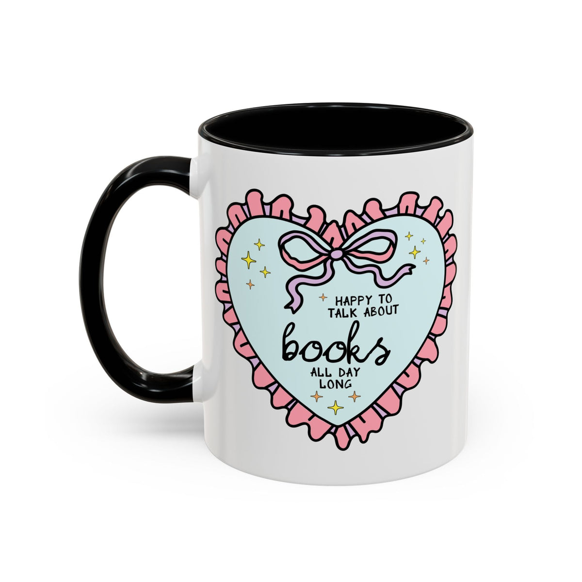 Happy to Talk About Books All Day Long Coffee Mug - Starry Skies Austin