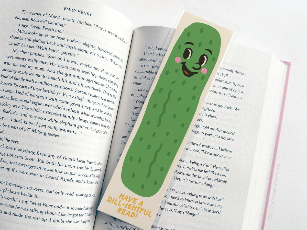 Have a Dill-ightful Read Pickle Laminated Bookmark - Starry Skies Austin