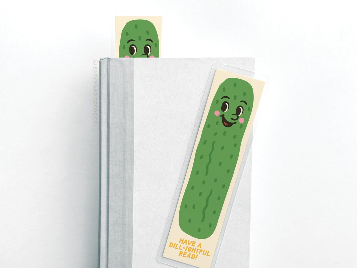 Have a Dill-ightful Read Pickle Laminated Bookmark - Starry Skies Austin