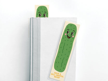 Have a Dill-ightful Read Pickle Laminated Bookmark - Starry Skies Austin
