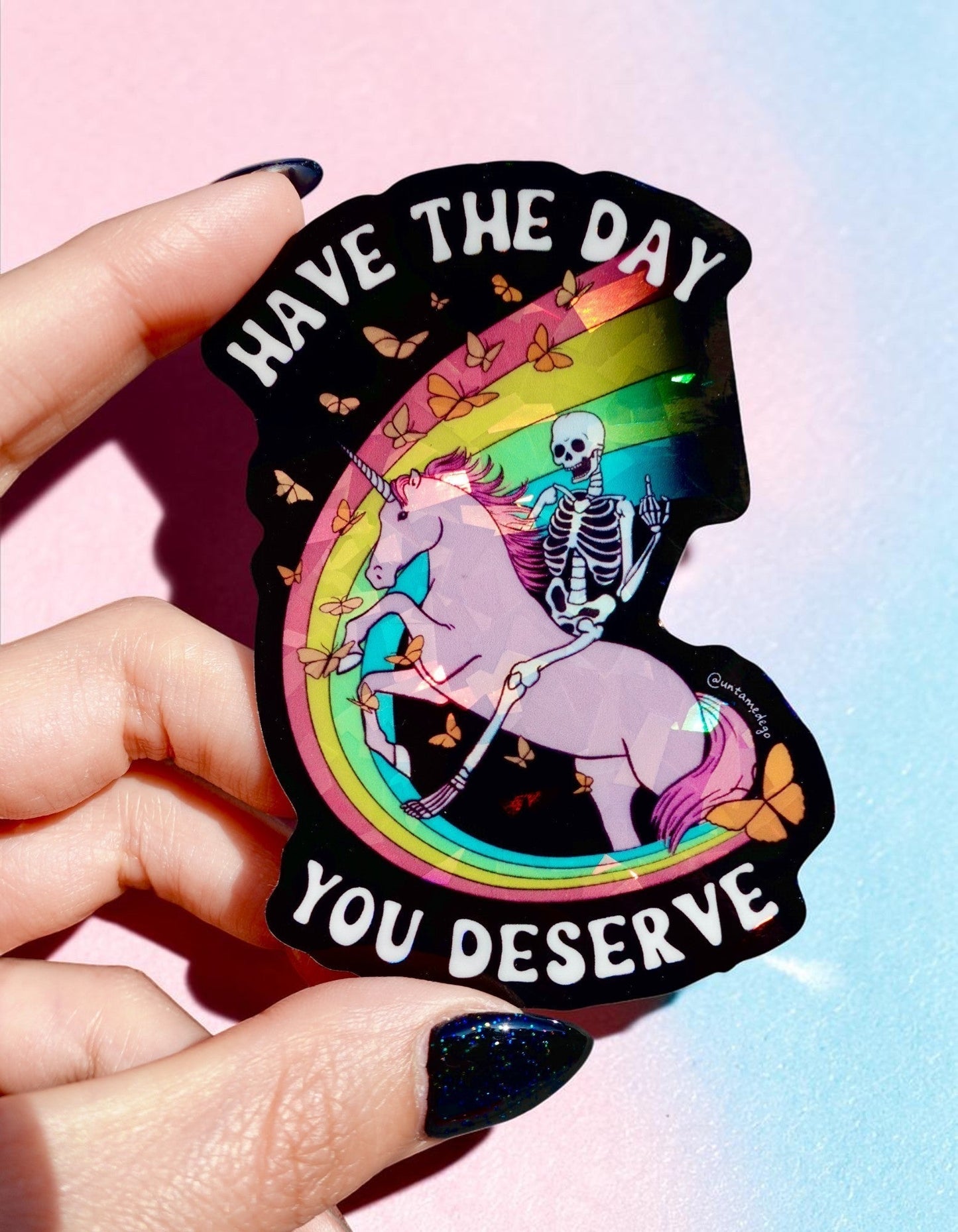 Have the Day You Deserve Sticker - Starry Skies Austin