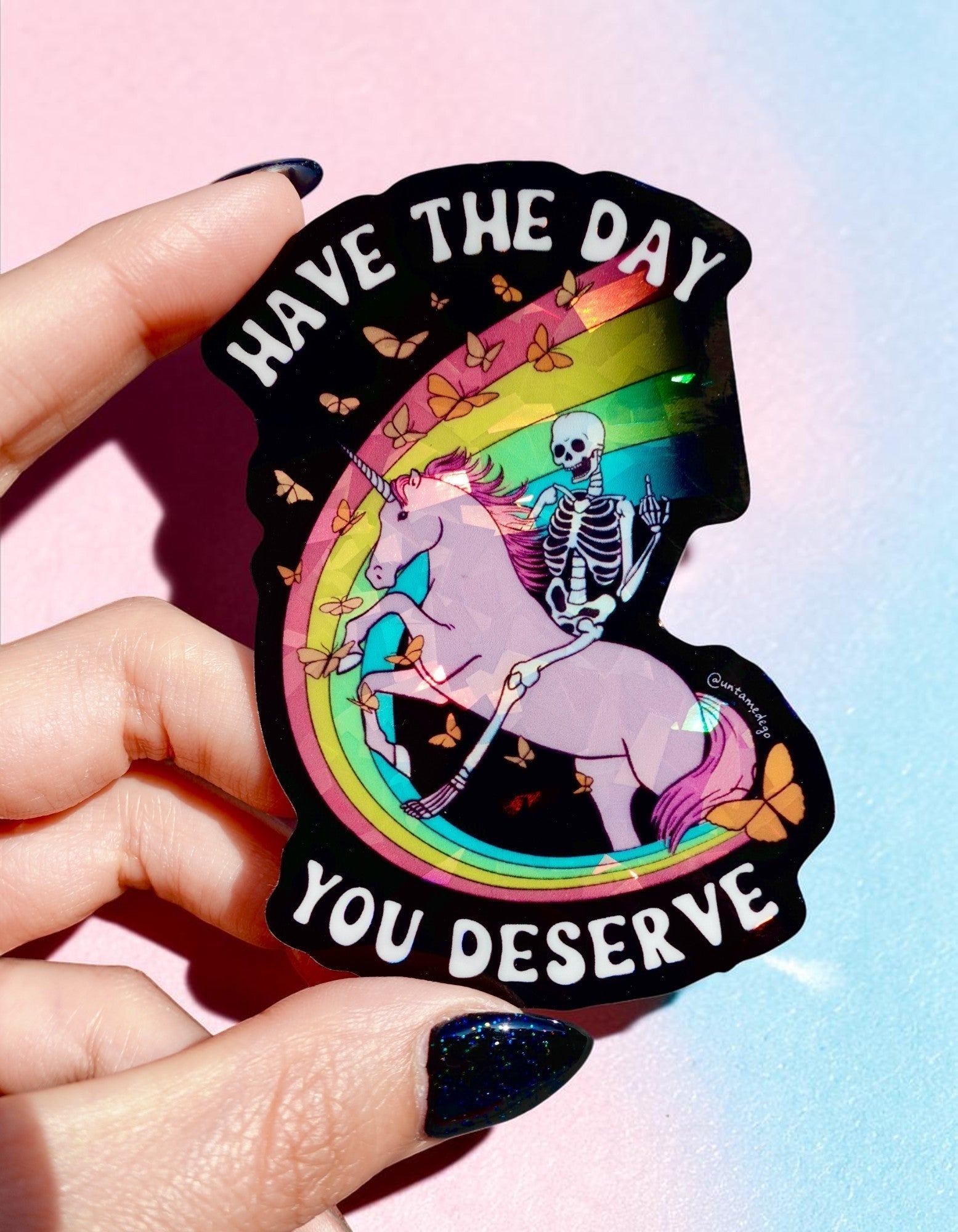 Have the Day You Deserve Sticker - Starry Skies Austin