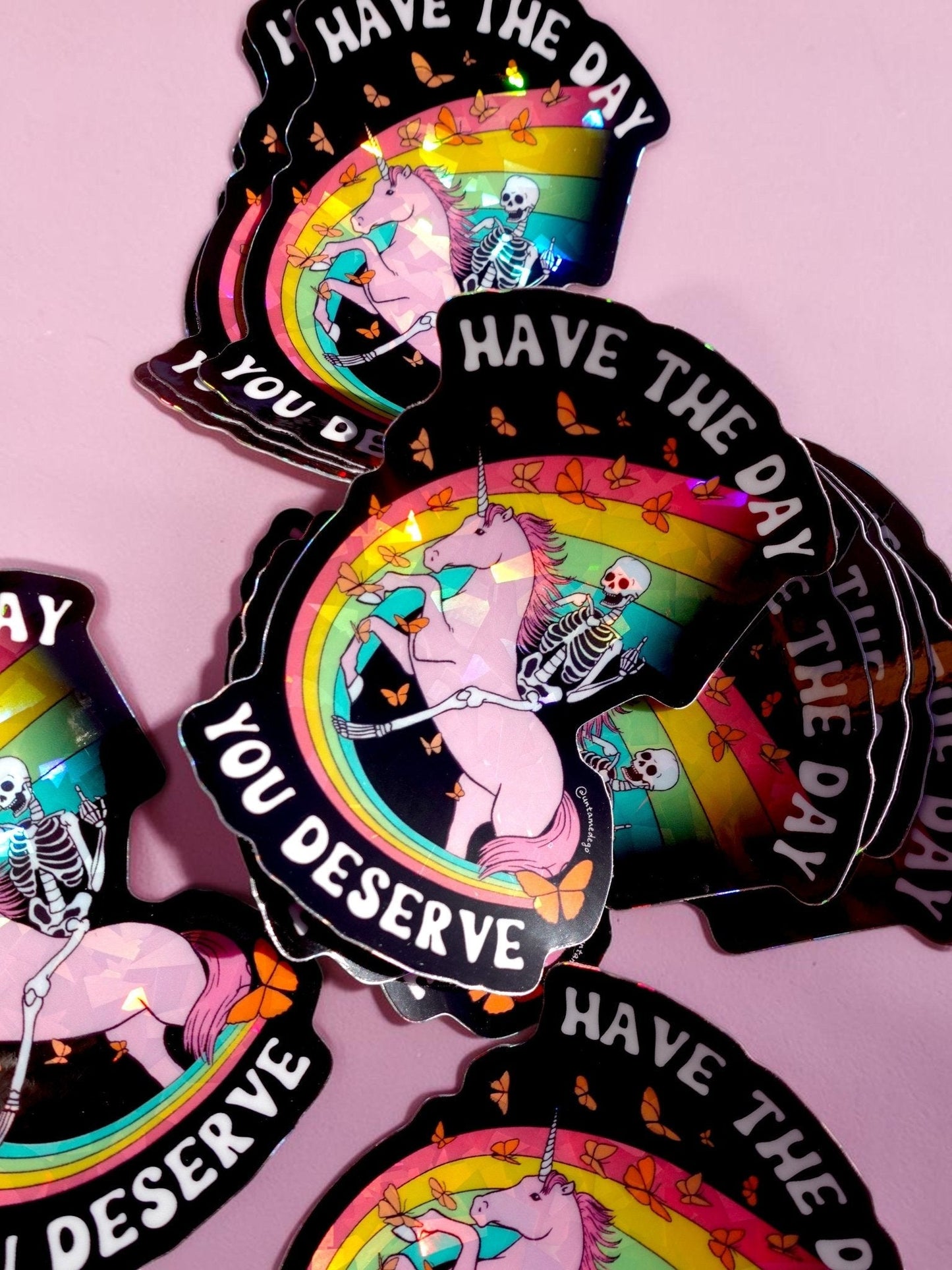 Have the Day You Deserve Sticker - Starry Skies Austin