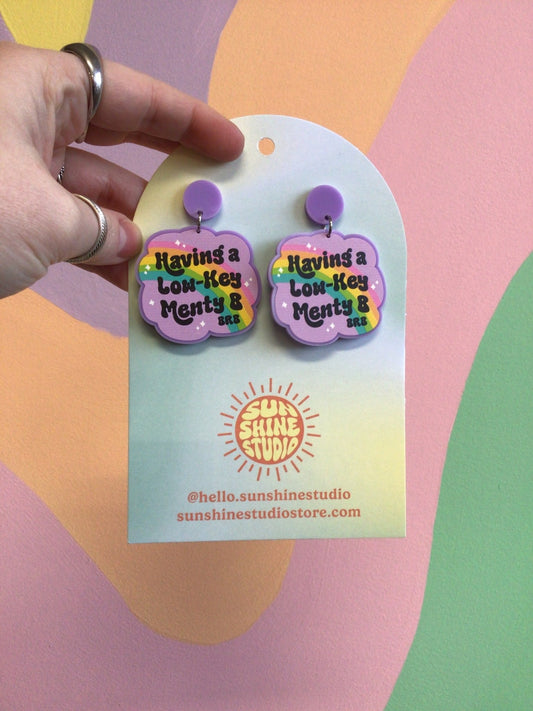 “Having a Low-Key Menty B” Earrings - Starry Skies Austin