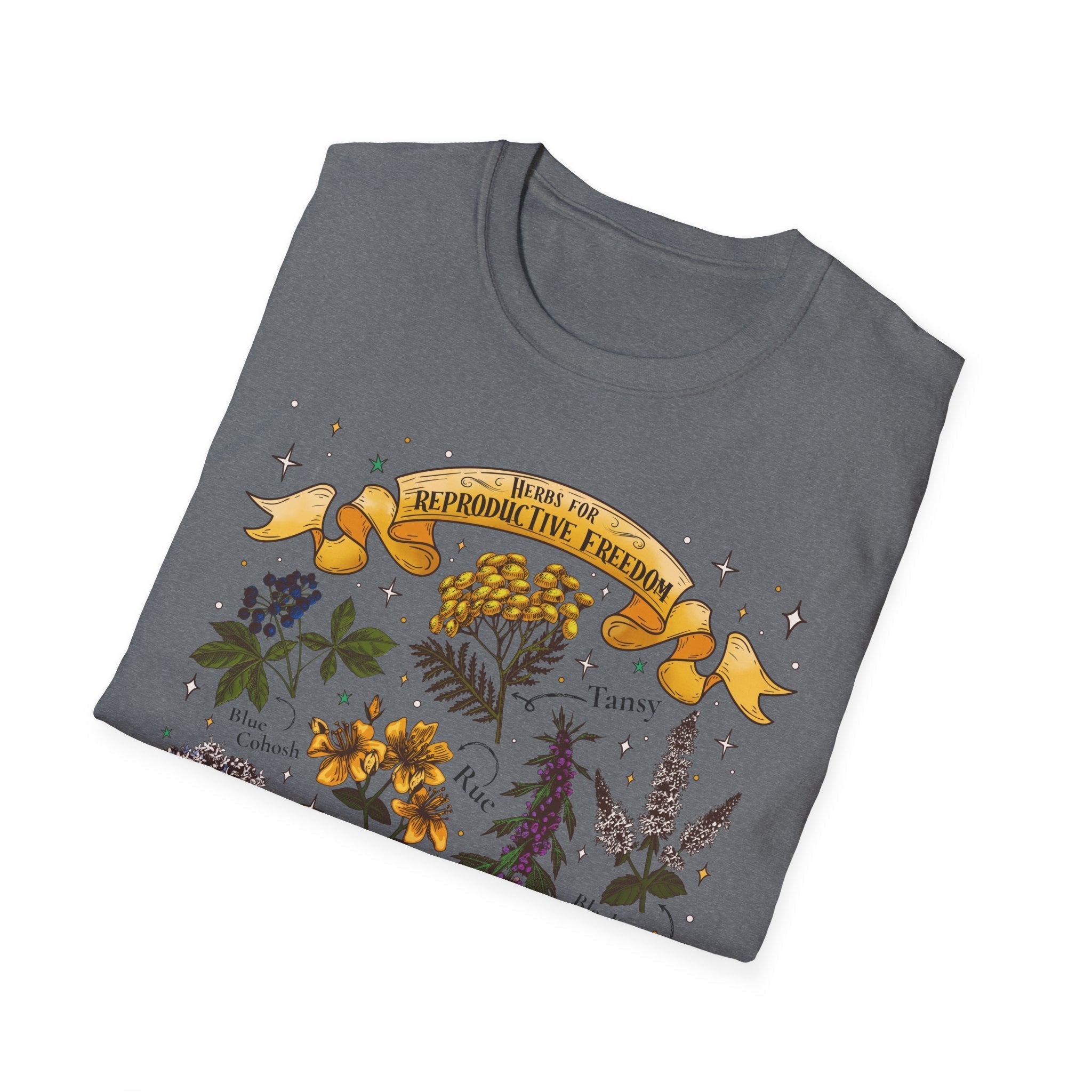 Herbs for Reproductive Freedom Softstyle Tee - Starry Skies Austin