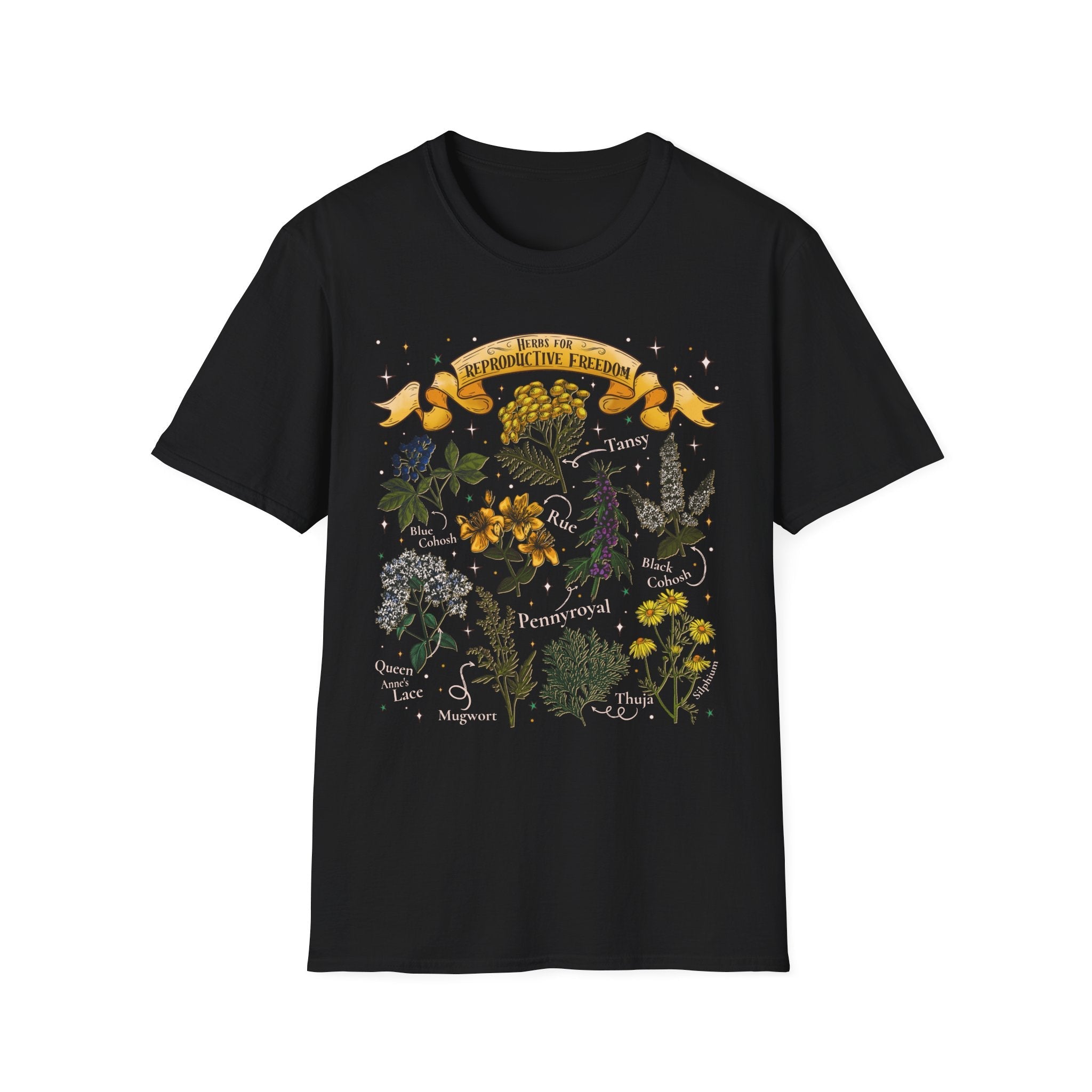Herbs for Reproductive Freedom Softstyle Tee - Starry Skies Austin
