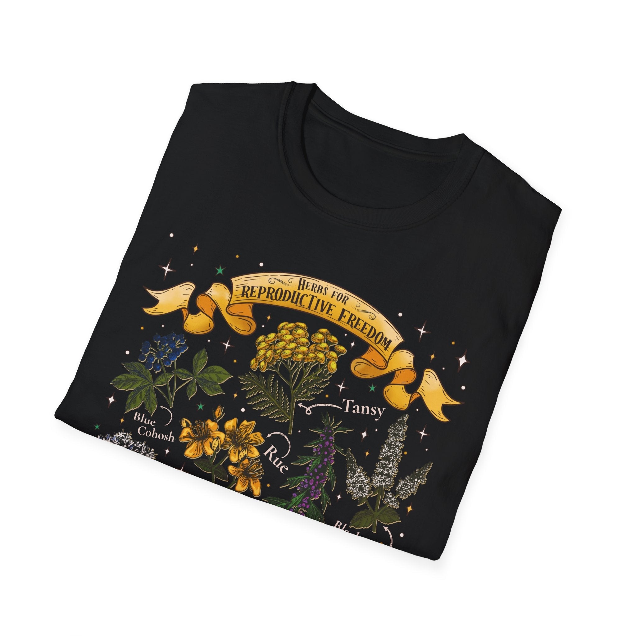 Herbs for Reproductive Freedom Softstyle Tee - Starry Skies Austin