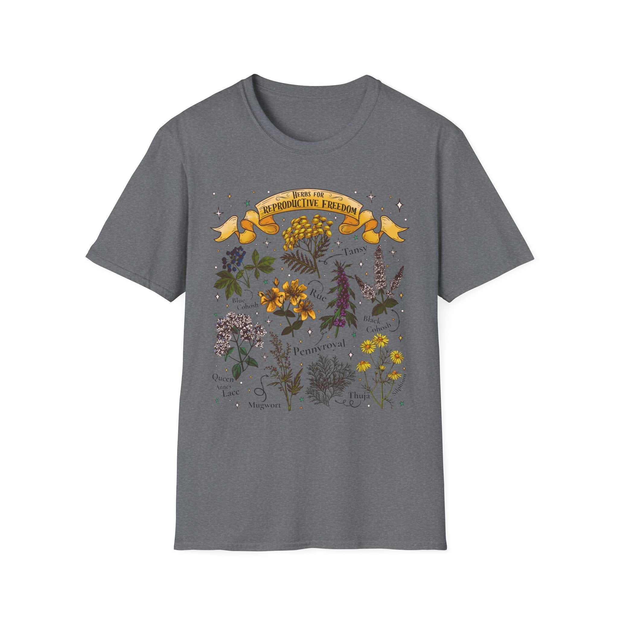 Herbs for Reproductive Freedom Softstyle Tee - Starry Skies Austin