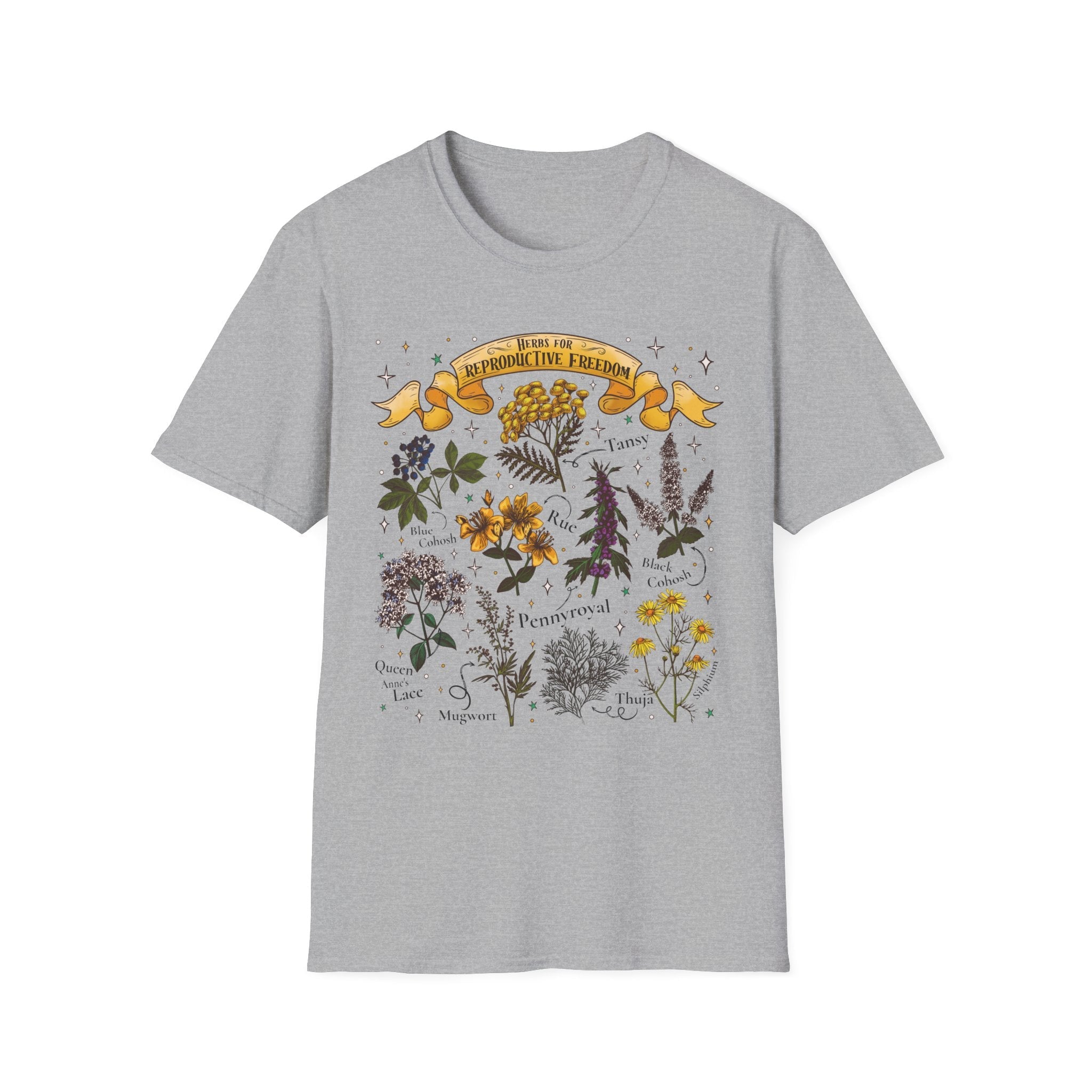 Herbs for Reproductive Freedom Softstyle Tee - Starry Skies Austin