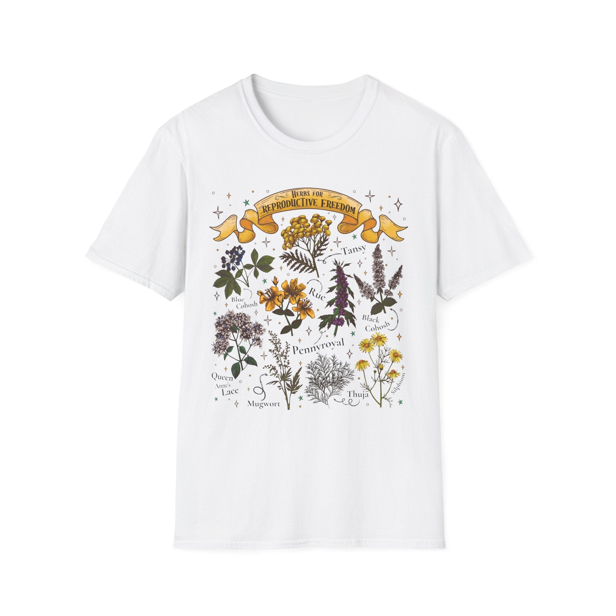 Herbs for Reproductive Freedom Softstyle Tee - Starry Skies Austin