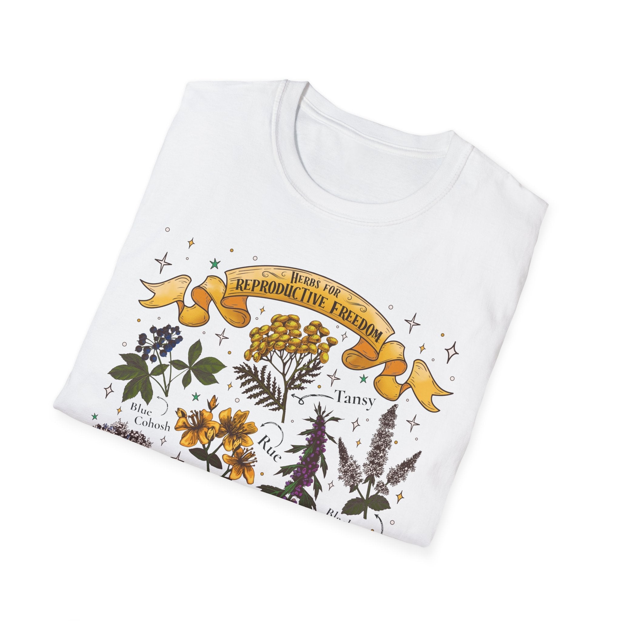 Herbs for Reproductive Freedom Softstyle Tee - Starry Skies Austin
