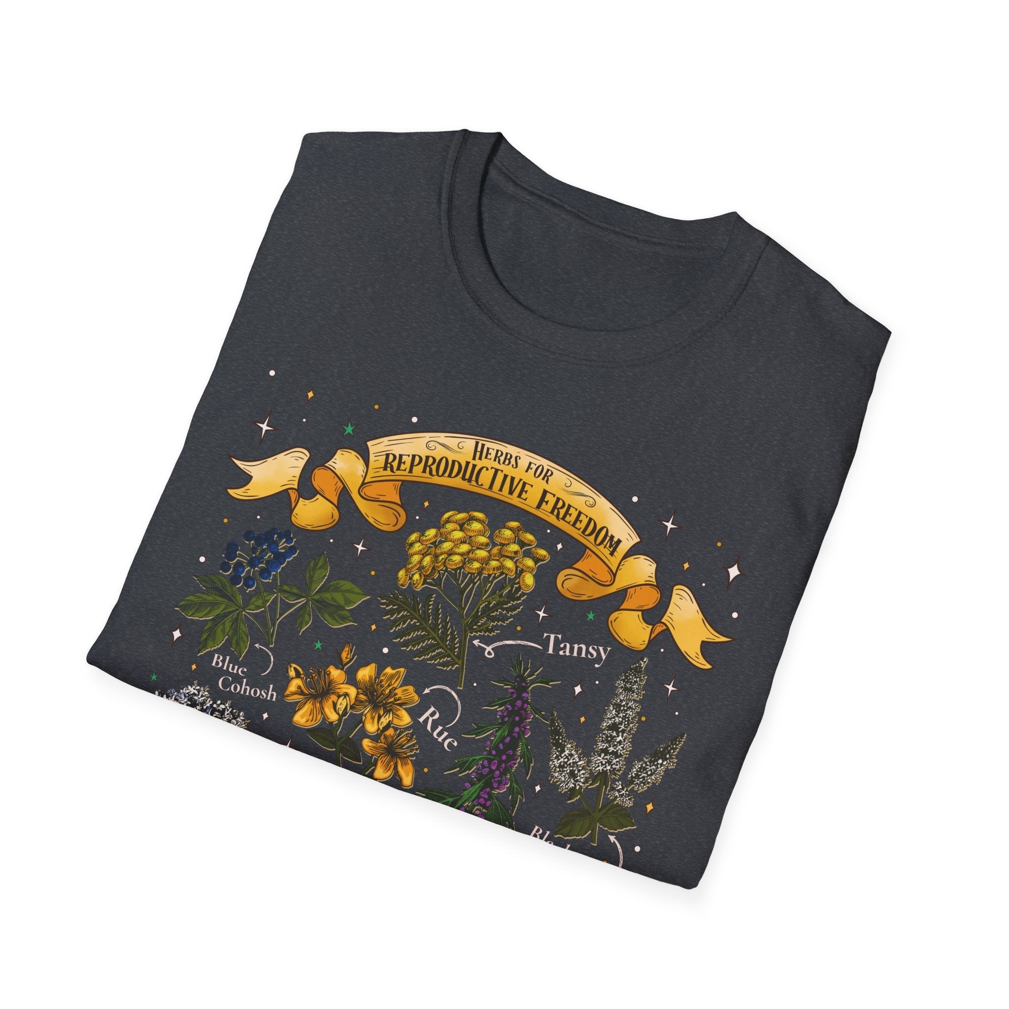 Herbs for Reproductive Freedom Softstyle Tee - Starry Skies Austin