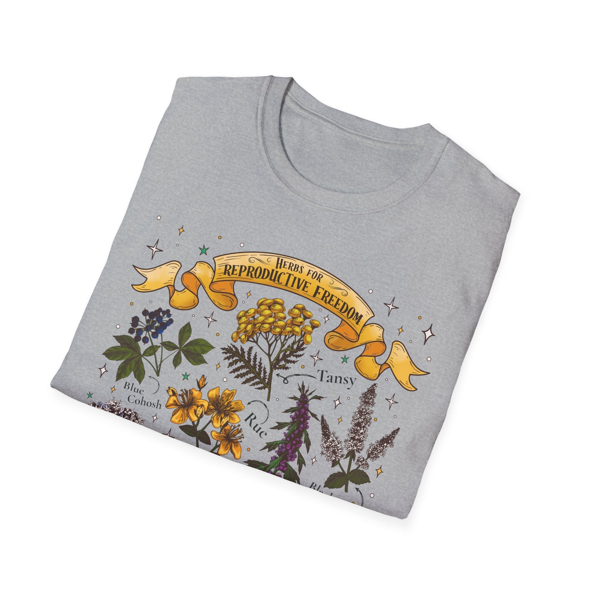 Herbs for Reproductive Freedom Softstyle Tee - Starry Skies Austin