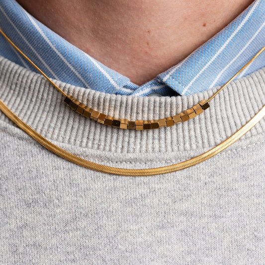 Herringbone Chain Necklace - Starry Skies Austin