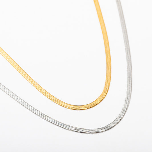 Herringbone Chain Necklace - Starry Skies Austin